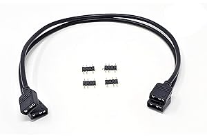 Micro Connectors Addressable RGB Extension Cable - 50cm/ 2-Pack, Model Number: F04-01ARGB50-2P