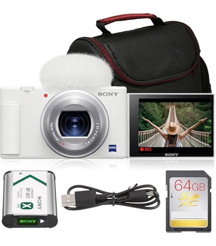 Amazon.com : Sony ZV-1 Digital Vlogging Camera White (DCZV1/W