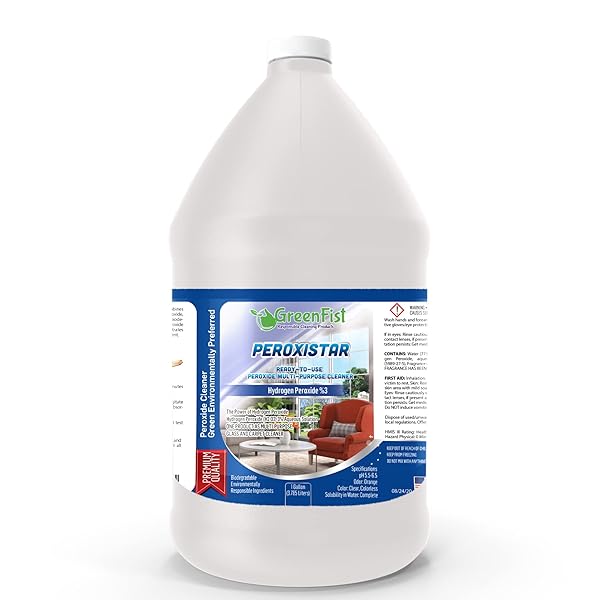 GREENFIST HYDROGEN PEROXIDE READY TO USE ALL PURPOSE (GLASS, CARPET,STAIN REMOVER) CLEANER (1 GALLON)