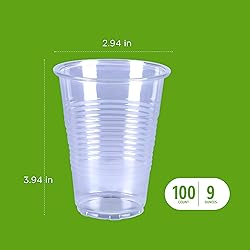 Amazon Basics Small Disposable Clear Plastic