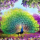 5D Diamond Painting, MAMTAT DIY Crystals Painting Embroidery Kits Mosaic Crafts Cross Stitch Embroidery, Home Wall Decor, Rhinestone Painting Pictures of Arts 14”14“(Peacock)