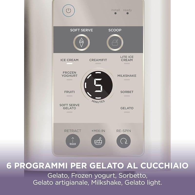 CREAMi Scoop & Swirl, Gelatiera con 13 Programmi, Oro Chiaro
