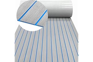 HZCHIONE EVA Foam Decking 94x45/35/16 Faux Teak Marine Carpet Non-Slip Self-Adhesive Foam Deck Mat Rolls Sheet for MotorBoats, Pontoon, Yacht, Jon Boat Floor
