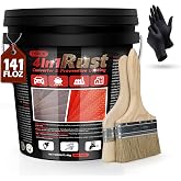 4-in-1 Rust Converter &amp; Metal Primer, 141 Fl OZ Red Rust Inhibitor Paint for Metal, Remove &amp; Convert Rust And Also Protect, Industrial Grade Water Based Rust Reformer, Heat Resistance &amp; UV Resistant