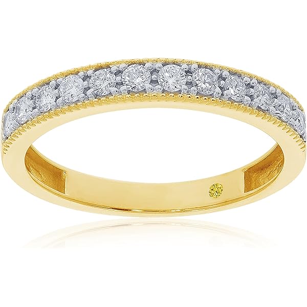 Anillo De Compromiso único De Oro Amarillo Macizo Con Diamante Cultivado En Laboratorio, Estilo Marquesa, Ideal Para Bodas Y Aniversarios. - España