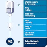 Tork W5526 Centrefeed Dispenser White M2 Robust Elevation 239x360x227mm view 6