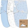 3-Pack Organic Baby Swaddle Sleep Sacks -Newborn Swaddle Sack,Ergonomic Baby Swaddles 0-6 Months,Swaddles for Newborns, Baby Sleep Sack,Baby Swaddle Blanket Wrap,Baby Essentials(ABC Land Cloud, Large)