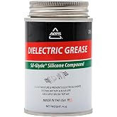 AGS Dielectric Grease for Electrical Connectors &ndash; 4oz Silicone Grease for Spark Plugs, Battery Terminals, Wiring &amp; Connectors, Made in USA Since 1931, Brush-Top Can for Precise, Mess-Free Application