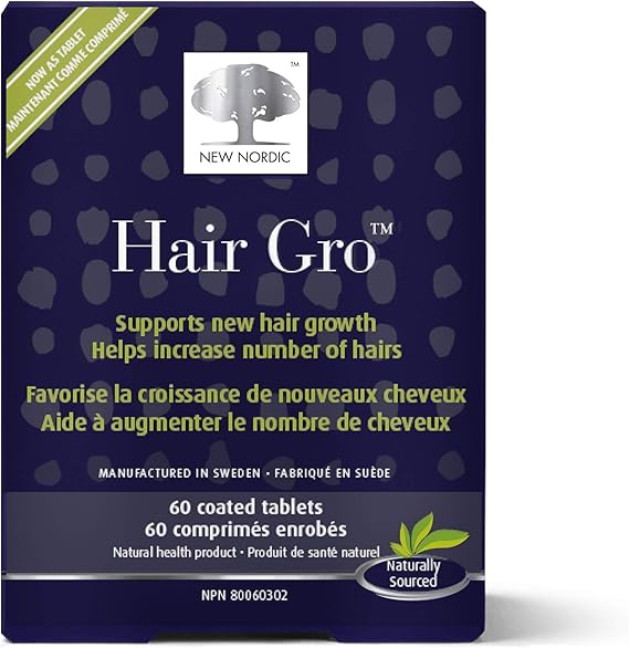 New Nordic Hair Gro, 60 tablets Hair Growth Clinically Proven