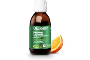 Organika Liquid Zinc and Vitamin C - Orange Flavour - Immunity Support- 300 ml (Pack of 1)