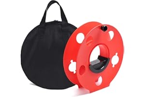 Homeon Wheels Heavy Duty Impact Resistant Plastic Extension Cord Storage Reel With Bag 1 Pack Durable & Safe, Lightweight & Portable, Ideal for Outdoor Projects & DIY Maintenance 100 Feet RED