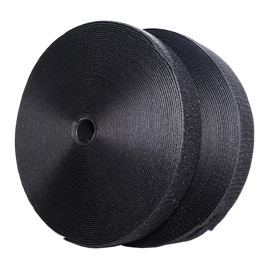 25 Meters Sewing Hook and Loop - 50mm Belcro Roll to Join Curtains, Carpets, Fabrics, Strong Grip, for Sewing (50 mm, Black)