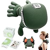 Pnylqo Bionic Heated Neck Massager, Portable Shiatsu Neck and Back Massager, Electric Deep Tissue 4D Kneading Massage, Simulated Human Hand Design for Pain Relief and Muscle Relax
