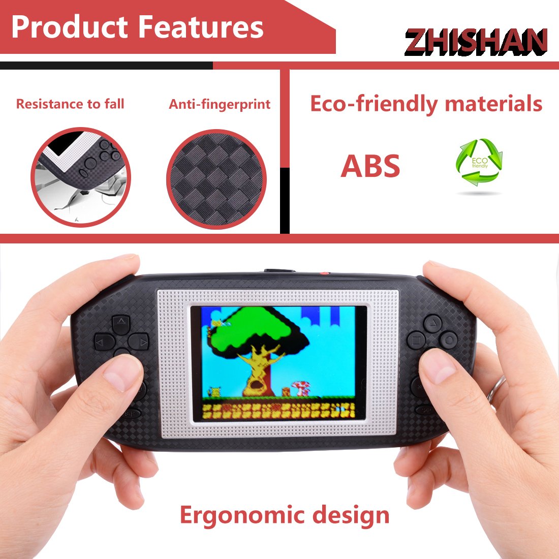 ZHISHAN Portable Handheld Game Console Gaming Player Birthday Gift for