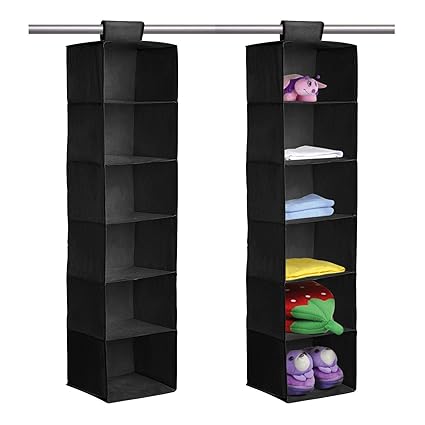 Home 5 Shelf Hanging Organiser Wardrobe Clothes Shoes Storage