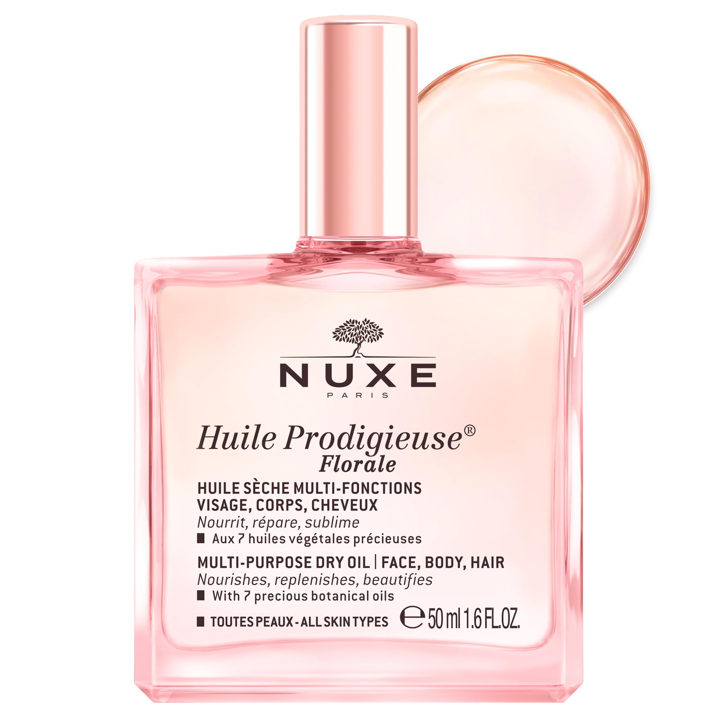 Nuxe Huile Prodigieuse Florale Multi-Purpose Dry Oil 50ml, Iconic Dry Oil, Moisturises Face, Body & Hair, With Fresh Floral Scent of Magnolia & Orange Blossom, Vegan Formula — image 1