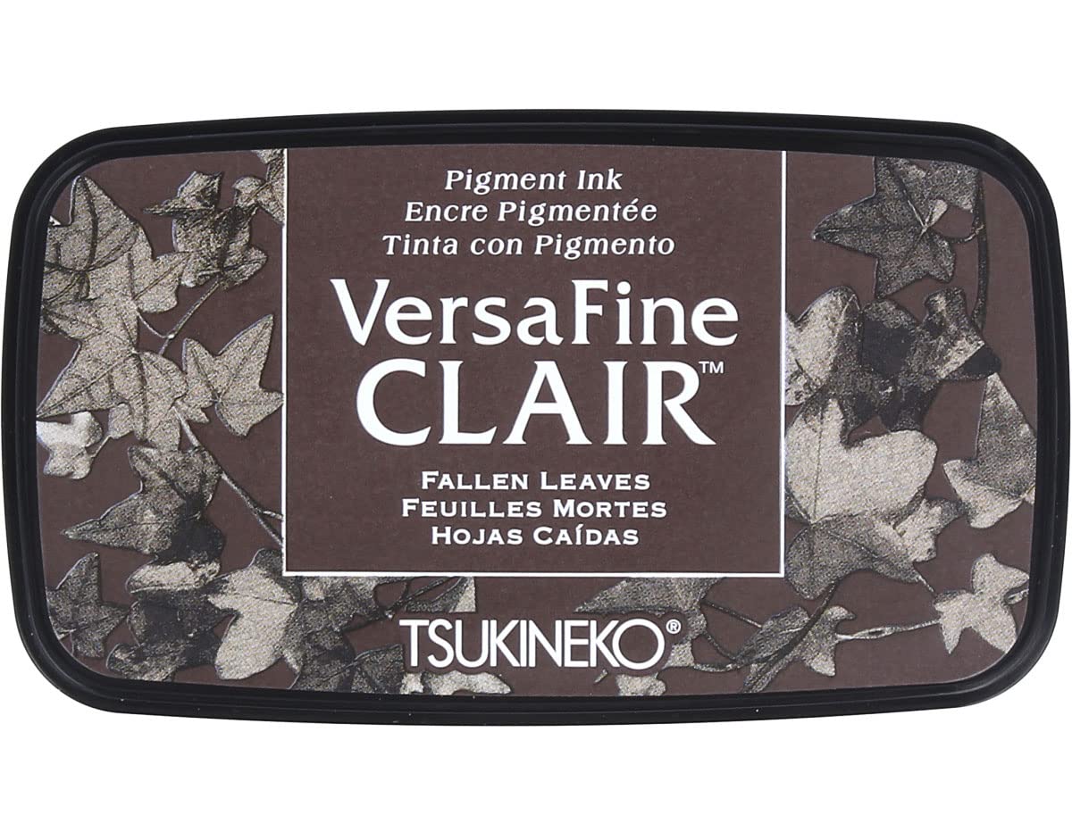 Tsukineko Fallen Leaves Versafine Clair Ink Pad, Synthetic Material, Brown, 5.6 x 9.7 x 2.3 cm