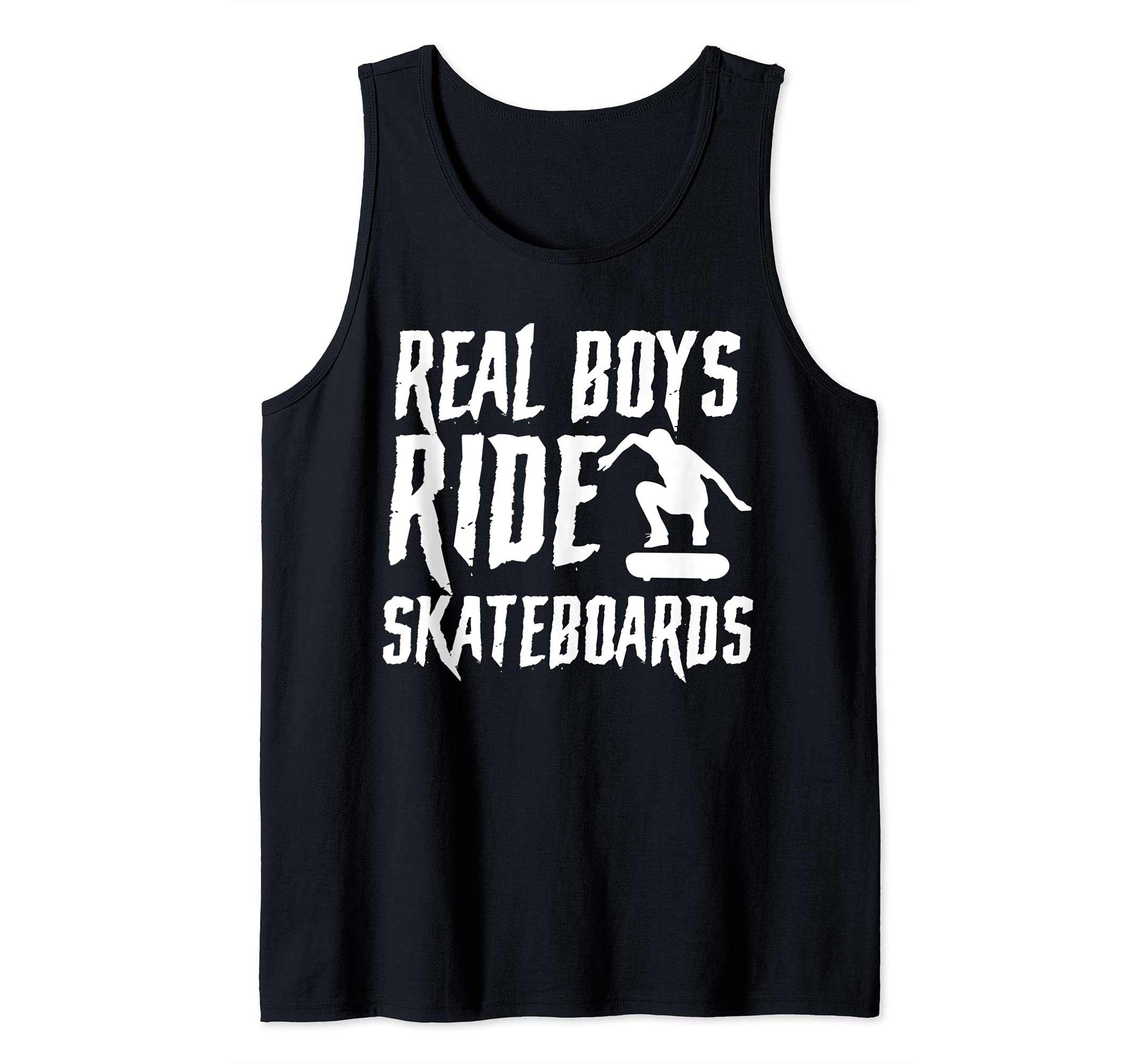 Mens Real Boys ride skateboards Skateboarding Tank Top