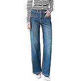 UPNET Women’s High Waisted Baggy Jeans – Stretchy Wide Leg Tummy Control Straight Leg Denim Pants Trendy Jeans for Women 2025