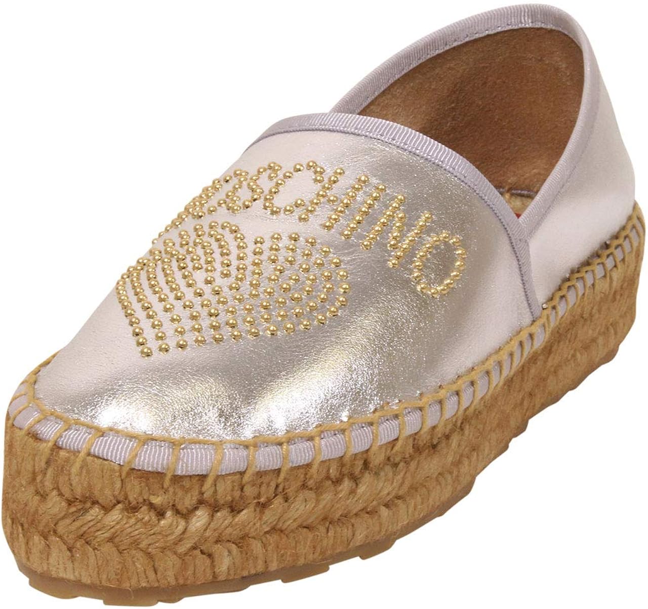 Love Moschino Women's Leather Espadrilles Platform Shoes