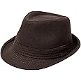 Men's Classic Manhattan Structured Trilby Fedora Hat for Women
