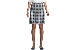 Lands' End School Uniform Young Women's Plaid Box Pleat Skirt Top of The Knee