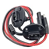 FainWan 2pcs SAE Power Socket Sidewall Port, Weatherproof SAE Quick Connect Solar Panel Mount Universal Flush-Mountable Conne