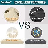 Granbest Premium Water-Repellent 2 Seater Sofa Seat Cover Beige view 5