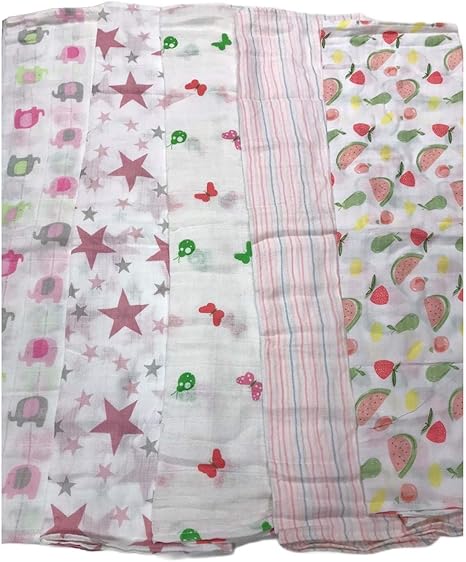 baby girl muslin cloths