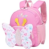 SUN EIGHT Toddler Backpack for Girls Kids Backpack Cute 3D Cartoon School Bag for Baby Boy Girls 1-5 Years Baby Backpack (Butterfly)