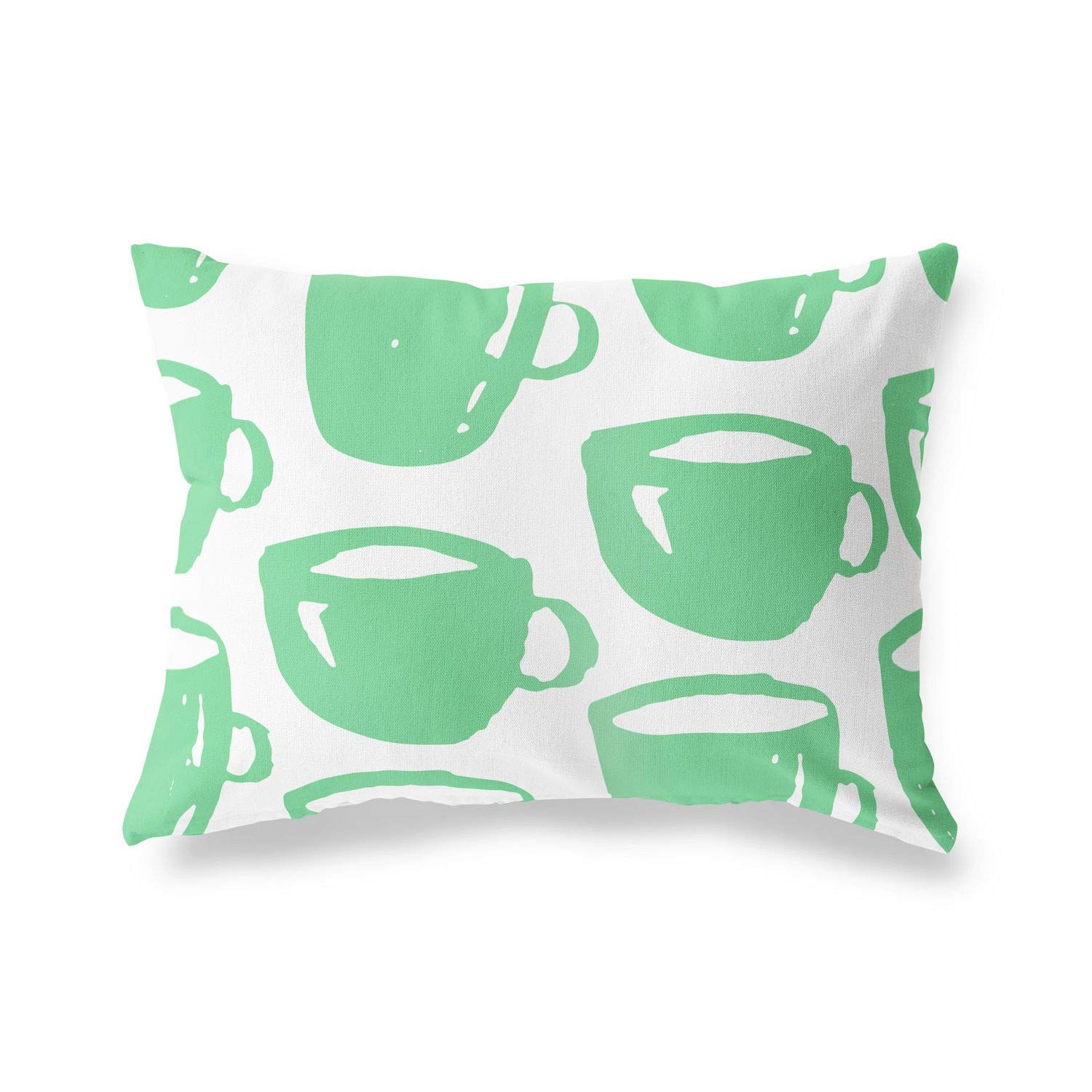 BonaMaison Decorative Cushion Cover, Petrol Green-White Throw Pillow Covers, Home Decorative Pillowcases for Livingroom, Sofa, Bedroom, Size: 45X60 Cm - Designed and Manufactured in Turkey