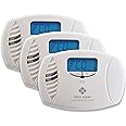 FIRST ALERT Dual-Power Plug-In Carbon Monoxide Detector with Battery Backup and Digital Display, CO615 , White, Pack of 3