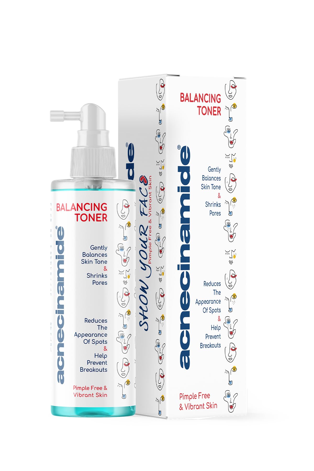 Acnecinamide Balancing Toner, 100 mL, Reduces The Appearance of pimples and Helps Uneven Skin Colour Correction, moisturizes and sooths The Skin