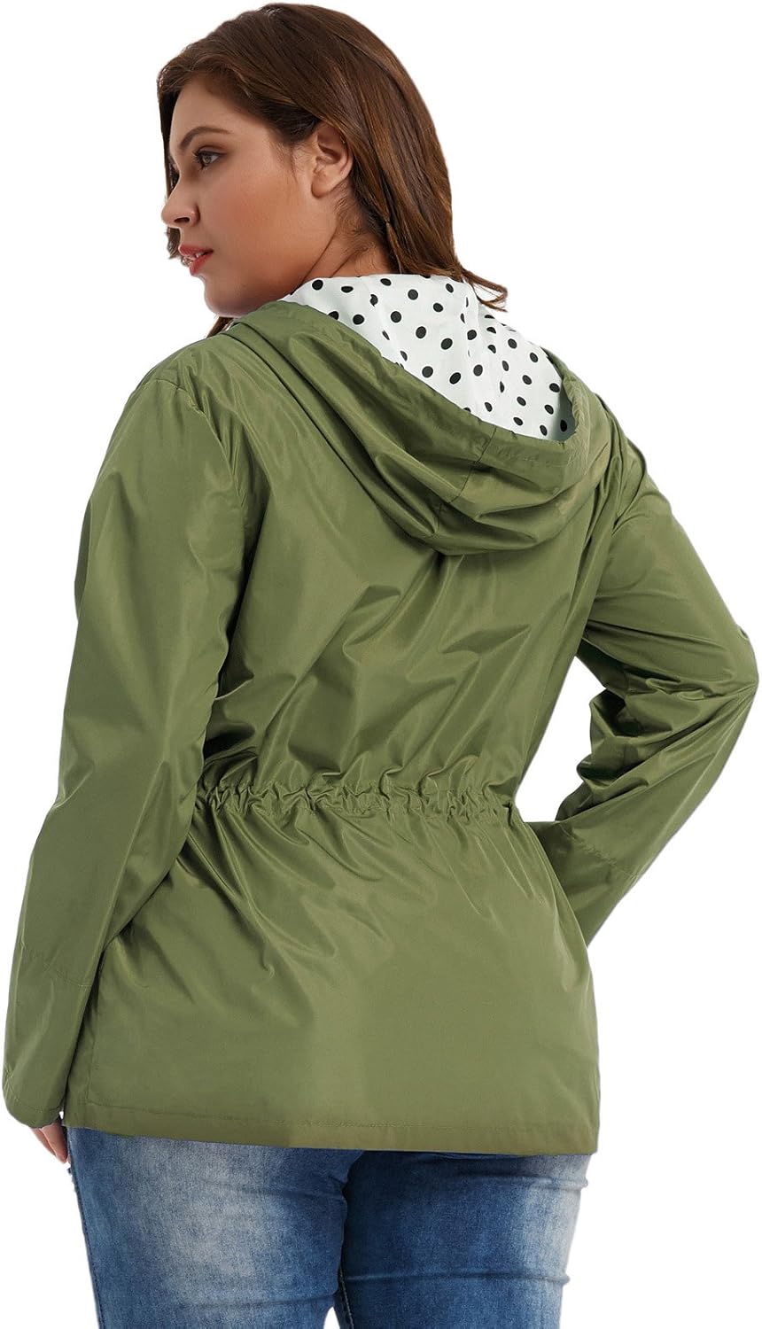 plus size travel rain jacket