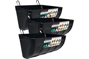 APRICOCK Chicken Feeder Waterer, Goat Feeder - 3 Pack, 5.5 Quart, for Goats Chickens Duck Sheeple Dogs Piglets Deers Gooses, Turkeys, Goat Supplies