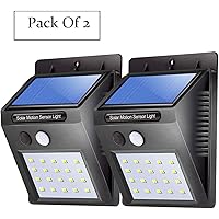 Bigsavings 20 LED Solar Motion Sensor Light,Outdoor Weatherproof for Driveway Garden Path Yard-Pack of 2 Solar Light LED