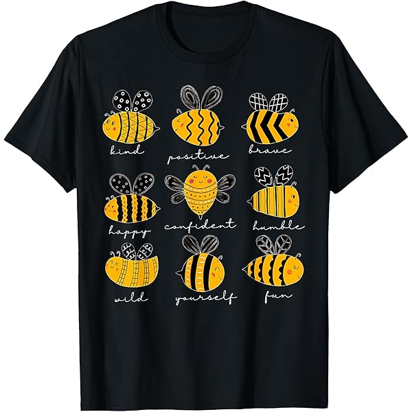 Amazon.com: Be Happy Women Funny Bumblebee Honey Bee Kids Bee