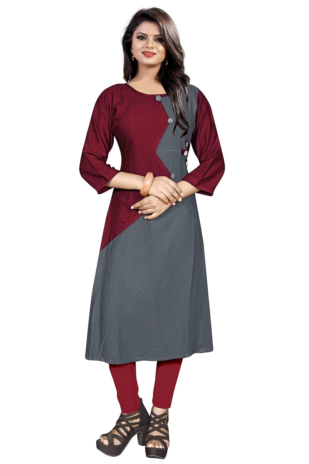 purvaja women's rayon long kurta (sd1-deepu-juhu)