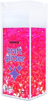 Hemway Fluorescent Pink Glitter Shaker 110g Super Chunky Resin Craft