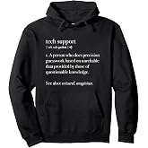 Tech Support Definition Funny Computer Geek Programmer Gift Pullover Hoodie