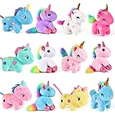 Golray 12Pcs Mini Plush Unicorn Stuffed Animals Unicorn Party Favors Bulk Toys Assortment Goodie Bag Stocking Stuffers Fillers Kid Girl Birthday Gift Carnival Prize, Unicorns Party Favors