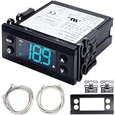ERC112D Temperature Controller Kit, New BEV Air Temperature Controller, 00C30-123D-03, with Dual NTC Sensor Probes, Compatible with Danfoss 080G3207 080G3217 Randell Delfield Beverage Air Hoshizaki