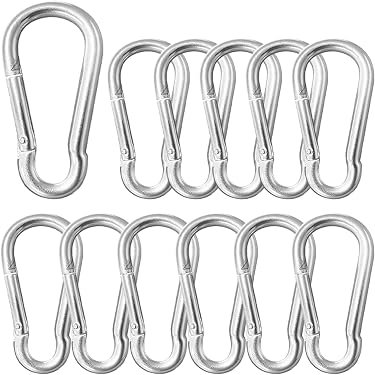 100 Pack Of 1/4 Inch Heavy Duty Snap Hooks - Zinc Plated Steel, For Trapping, Snaring, Gear, Crafts