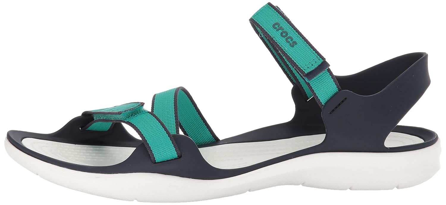 crocs swiftwater webbing w sport sandal tropical teal 5 b(m) us