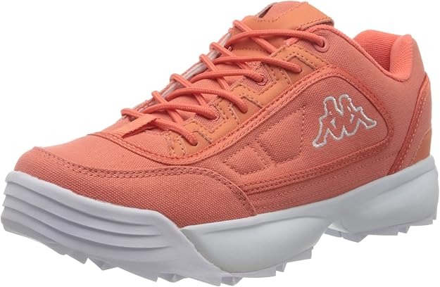 Amazon.com | Kappa Women's Low-Top Sneakers, Orange Coral White 2910, Womens 10 | Fashion Sneakers