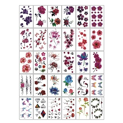 Stobok 30pcs Petit Frais Autocollant De Tatouage Temporaire