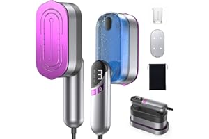 LOXP 2-in-1 Handheld Steamer and Iron for Clothes, 1000W Travel Steamer with Ceramic Soleplate, 9s Fast Heat-Up, Leak-Proof 170mL Tank, Self-Clean, Portable Wrinkle Remover for Home & Travel, 120V