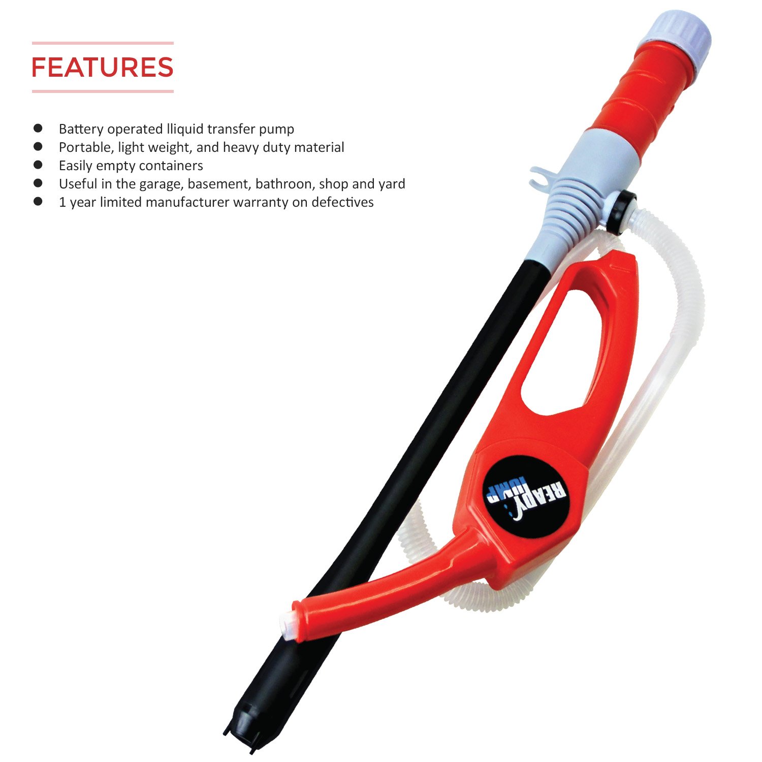 TERAPUMP Fuel Battery Operated Liquid Transfer Pumps with EPA Nozzle