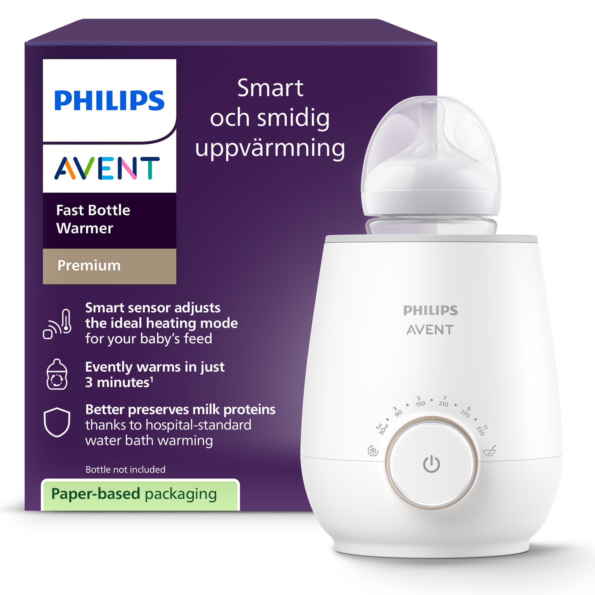 Philips Avent SCF358/00 Bottle Warmer for Fast and Even Heating of Milk and Baby Food, White