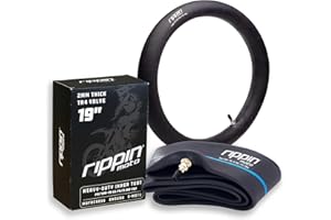 Rippin Moto 2.75/3.00-19 Heavy Duty Inner Tube (70/100-19) 2.5mm Thick - TR4 Valve - Fits Most 3.0-19 Motocross Tires, Surron Light Bee X, Talaria and Segway X160/X260